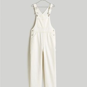 Madewell white overalls
